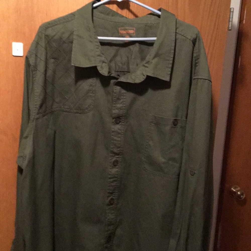 Big Men’s size 5X Shooting shirt olive green